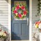 Spring Summer Wreaths for Front Door, 24 Inch Large Spring Summer Door Wreath with Vibrant Peonies Hibiscus Flowers, Spring Wreath for Front Door Farmhouse Porch Wall Window Indoor Outdoor